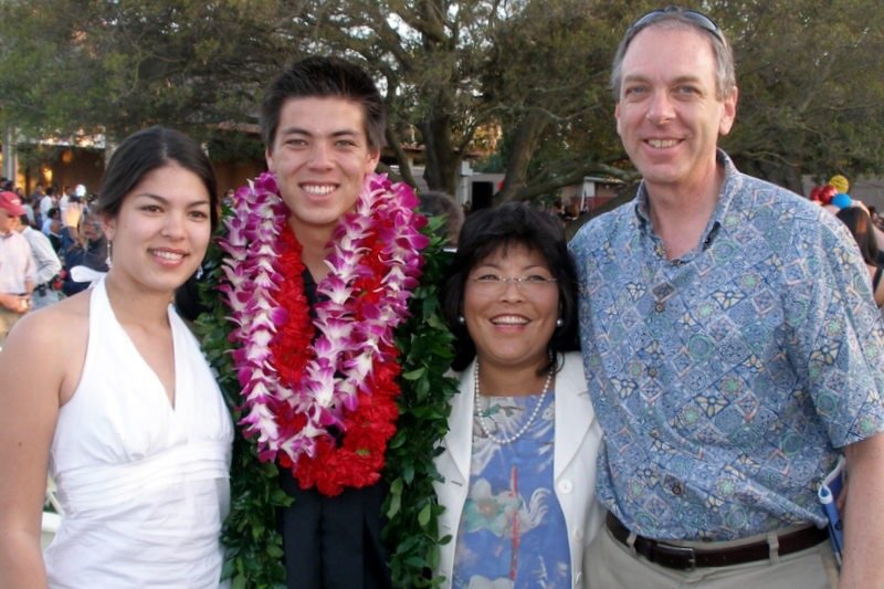 The Klein family at Alex's high school graduation in 2008.